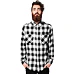 URBAN CLASSICS Checked Flanell Černá S