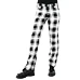kalhoty gothic BLACK PISTOL Tartan Pants Black-white 28