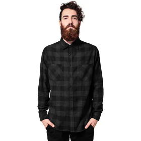 URBAN CLASSICS Checked Flanell Černá S
