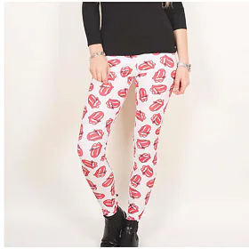 kalhoty plátěné ROCK OFF Rolling Stones Classic Tongue M/L