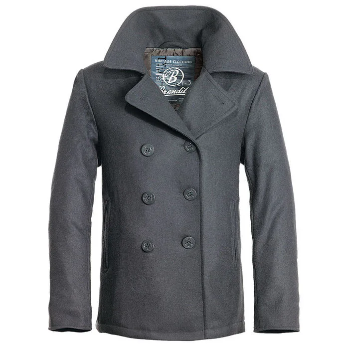 BRANDIT Pea Coat – Anthrazit Šedá 3XL